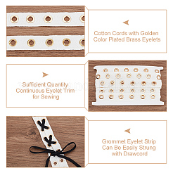 1-прядный хлопковый шнур с латунными люверсами с золотым напылением&nbsp;DIY-WH0304-640