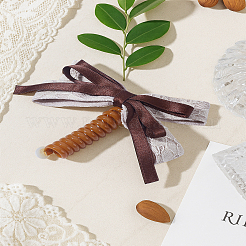 1 шт. резинка для волос из плетеного телефонного шнура из смолы и полиэстера&nbsp;OHAR-LP0003-006A