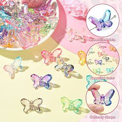 36 шт. 12 стиля гальванизированных прозрачных акриловых бусин&nbsp;PACR-CJ0001-42