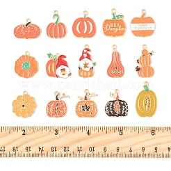 30 шт. 15 стиля День благодарения эмалевые подвески из сплава золотистого тона&nbsp;ENAM-FS0002-02