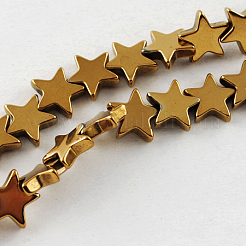 Немагнитные синтетический гематит бисер пряди&nbsp;G-Q887-6x6mm-4