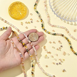 3 нить 3 цвета гальванические стеклянные бусины нити&nbsp;EGLA-YW0005-06A