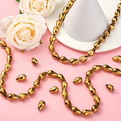 Стеклянные бусины с гальваническим покрытием &nbsp;EGLA-D017-15x10mm-3