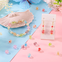 14 шт. 7-х цветные бусины ручной работы из фольги в технике лэмпворк&nbsp;FOIL-TA0001-07