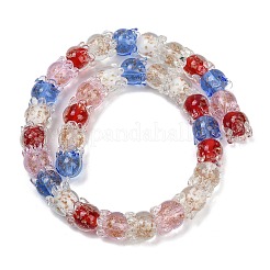 Нити золотых песочных бусин лэмпворк&nbsp;LAMP-P069-02A-06