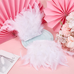 Украшение на манжеты одежды с отделкой из перьев петуха&nbsp;AJEW-WH0696-197B