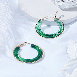 1 пара серег-колец из нержавеющей стали 304 для женщин&nbsp;EJEW-LP0011-06D