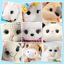 42 шт. 7-цветный глаз для безопасного изготовления поделок из смолы&nbsp;DIY-PH0033-41