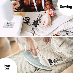 Аксессуары для вышивки пиона из полиэстера&nbsp;PATC-WH0008-04A