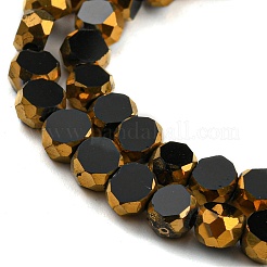 Стеклянные бусины с гальваническим покрытием &nbsp;EGLA-G037-02A-HP05