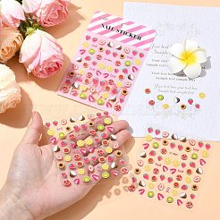 60 шт. бумажные наклейки для ногтей с фруктовой тематикой&nbsp;AJEW-CJC0018-05A