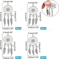 16шт 4 стиля сплава тибетского стиля большие подвески&nbsp;FIND-NB0002-36