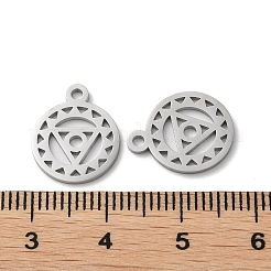 Не тускнеющие подвески из нержавеющей стали 304 на тему чакры&nbsp;STAS-Q303-10P