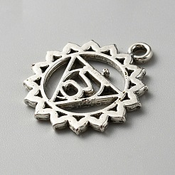 Подвески из цинкового сплава чакры в тибетском стиле&nbsp;LS-FIND-WH0137-05E-AS