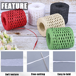 Лента из бумаги рафия длиной 200 м.&nbsp;OCOR-WH20003-02D