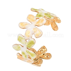 Браслеты-манжеты из нержавеющей стали 304 с эмалевым покрытием&nbsp;BJEW-H638-01B-G