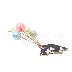 Большие подвески из акрила и эмали с имитацией жемчуга и сплава&nbsp;PALLOY-JF04991