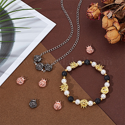 18 шт. 3-цветные бусины из сплава в форме головы льва&nbsp;FIND-OC0013-63