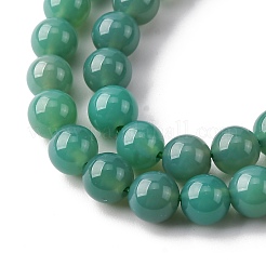 Натуральные бусины из зеленого оникса и агата (окрашенные и нагретые)&nbsp;G-K393-A03-6mm