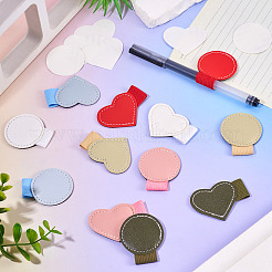 12 шт. двухцветный самоклеящийся держатель для ручки из искусственной кожи&nbsp;AJEW-TA0002-60