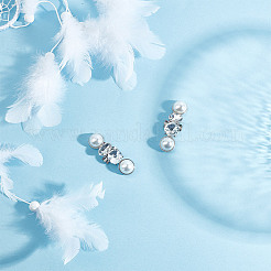 2 пара украшений для обуви из страз и пластиковых жемчужин&nbsp;AJEW-DR0001-43