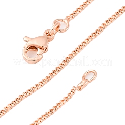 Латунные цепочки панцирного плетения ожерелья для женщин&nbsp;NJEW-D302-73RG