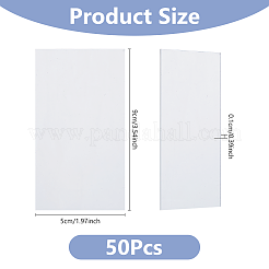 50 шт. прозрачные акриловые пустые карточки для рассадки AJEW-DC0001-71