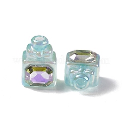 УФ-покрытие радужными переливающимися акриловыми бусинами&nbsp;X-PACR-M003-14