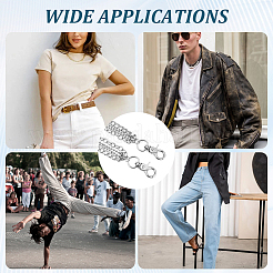 Ремни из сплава многослойные цепные для брюк&nbsp;AJEW-WH20018-131