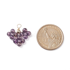 Подвески из медной проволоки с драгоценными камнями&nbsp;PALLOY-JF01920