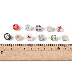 100шт 2 стиля ручной работы бусины из полимерной глины&nbsp;CLAY-FP0001-11B