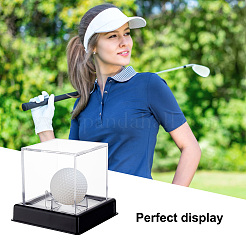 Квадратная прозрачная акриловая витрина для мячей для гольфа AJEW-WH0323-05A