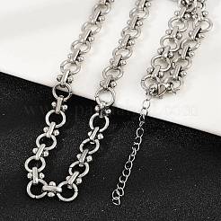Ожерелья из цепочек с кольцами из нержавеющей стали 304&nbsp;NJEW-H072-02B-P