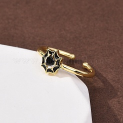 Открытые кольца манжеты из латуни с микропаве и кубическим цирконием&nbsp;LS-RJEW-Z126-01G