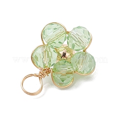 9 шт. 9-х цветные граненые стеклянные круглые бусины-подвески&nbsp;PALLOY-JF03648-02