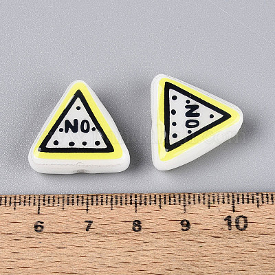 Печатные непрозрачные бусины из смолы&nbsp;RESI-N043-11-1