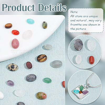 48 шт. 24 стиля кабошонов из натуральных смешанных драгоценных камней&nbsp;G-PH0002-54-1