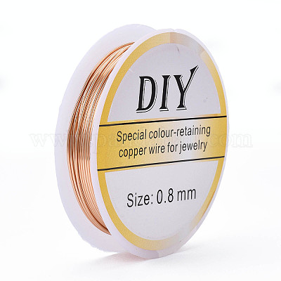 Круглая медная проволока для ювелирных изделий&nbsp;CWIR-Q006-0.8mm-KC-1