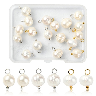 18шт 3 цвета натуральный культивированный пресноводный жемчуг подвески&nbsp;PALLOY-YW00036-1