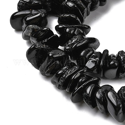 Натуральный черный турмалин бисер нитей&nbsp;LS-G-A285-A07-01-1