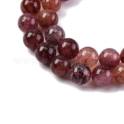 Природного кварца клубники нитей бисера&nbsp;G-J373-16-10mm-01-1