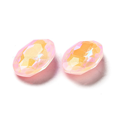 Стеклянные кабошоны со стразами в флуоресцентном стиле мокко GGLA-M005-01B-223MK-1