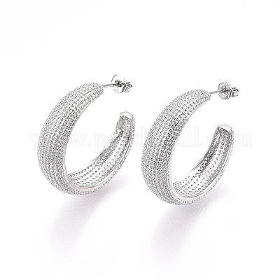 Латунь серьги&nbsp;KK-T074-46P-1