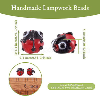 Бусы лэмпворк ручной работы&nbsp;X1-LAMP-TD001-3-1