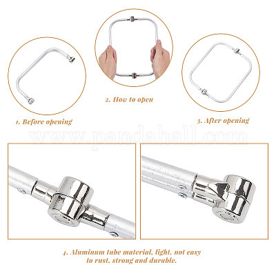 Оправы для сумок из алюминиевого сплава&nbsp;DIY-WH0569-58B-1