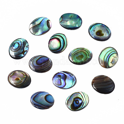 Кабошоны из натурального морского ушка&nbsp;SSHEL-N034-118-1