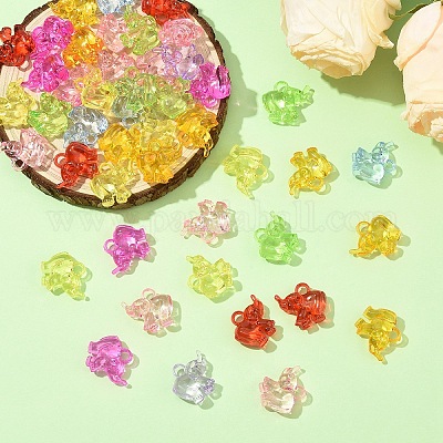 100шт прозрачные акриловые подвески&nbsp;TACR-YW0003-27-1