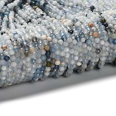 Природные Аквамарин бисер нитей&nbsp;LS-G-RM2025-A17-3mm-B-1