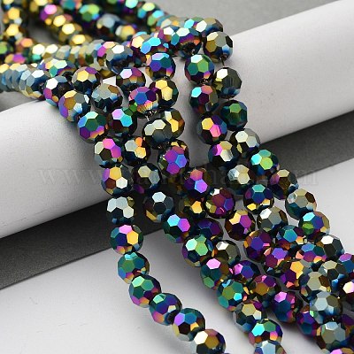 Гальванические стеклянные бусины&nbsp;EGLA-R042-6mm-04-1