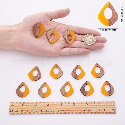 Подвески из смолы и дерева&nbsp;RESI-SC0001-17H-1